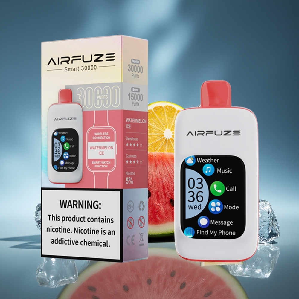 AirFuze Smart 30000 Pufos Pod Desechable Sandía Helada con Pantalla TFT y Carga Tipo-C