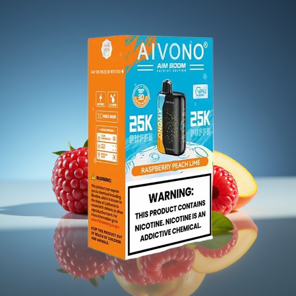 Aivono Aim Boom 25000 Puffs Frambuesa Melocotón Lima 28ml Tipo-C