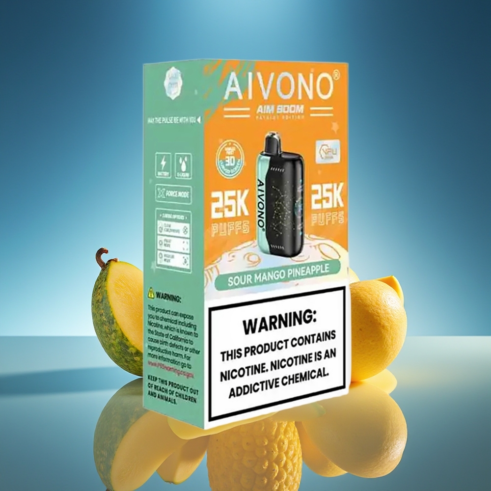 Aivono Aim Boom 25000 Puffs Mango Piña Ácido 650mAh Tipo-C