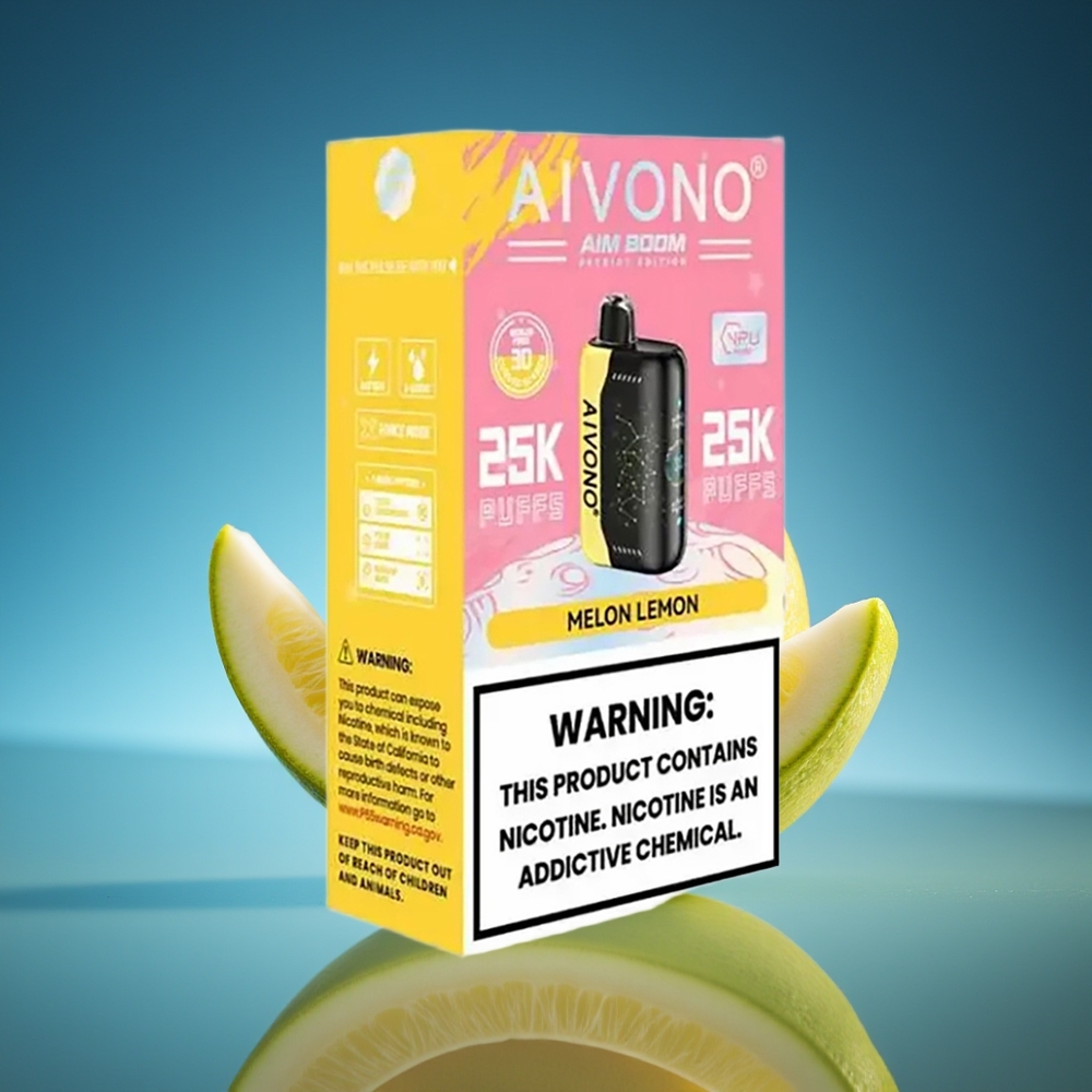 Aivono Aim Boom 25000 Puffs Melón Limón Tipo-C Carga