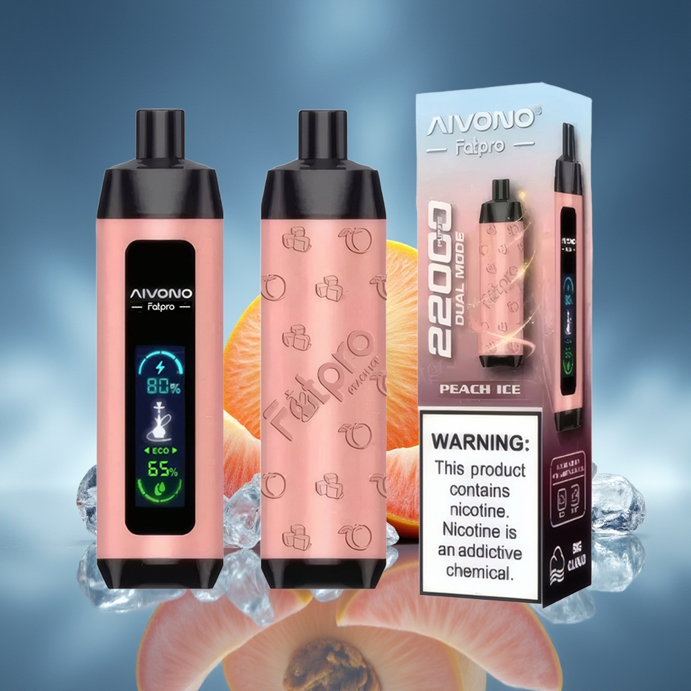Aivono Aim Fatpro 22000 Puffs Durazno Hielo 28ml 600mAh