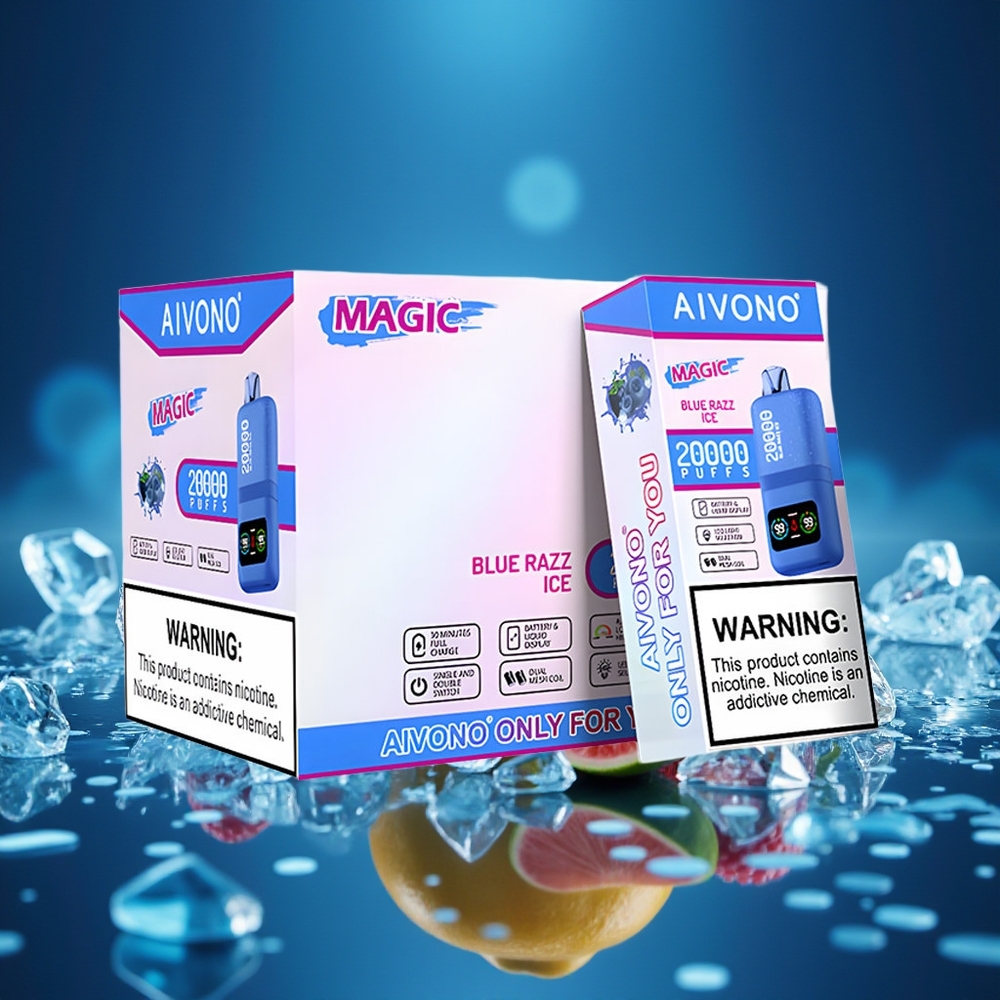 Aivono Aim Magic 20000 Puffs Blue Razz Ice Dual Mesh Rechargeable