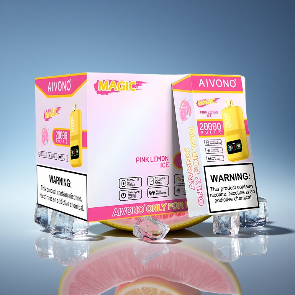 Aivono Aim Magic 20000 Puffs Limón Rosa Hielo Dual Mesh LCD
