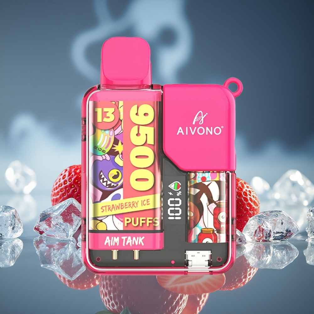 Aivono Aim-Tank 9500 Puffs Fresa Hielo 18ml LCD