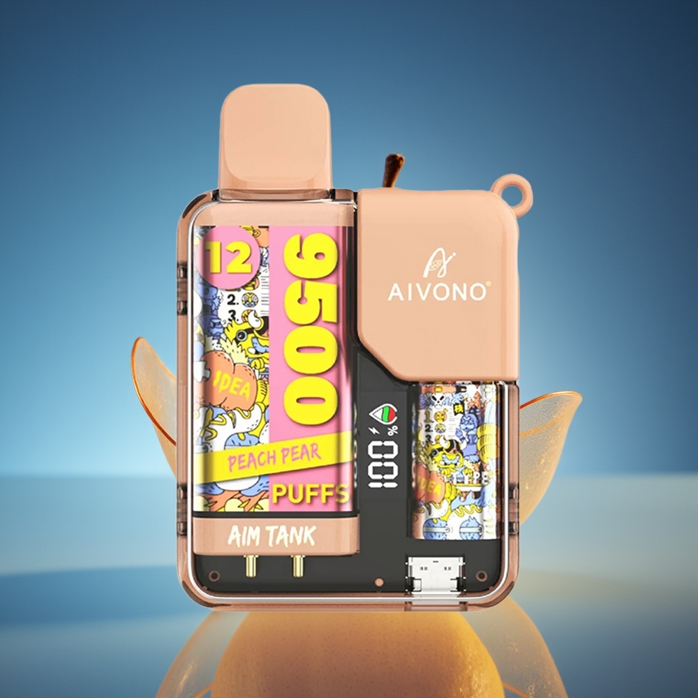 Aivono Aim-Tank 9500 Puffs Melocotón Pera LCD 18ml