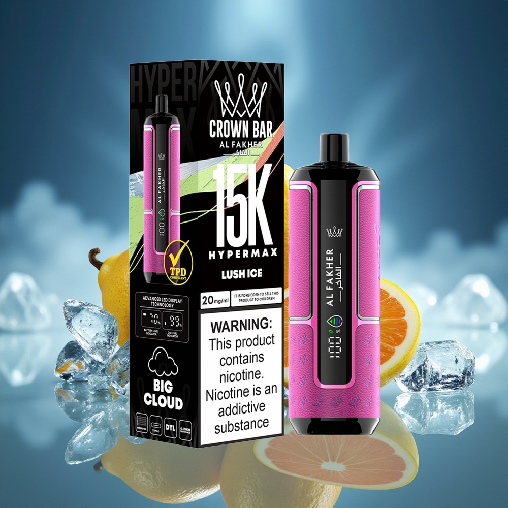 Al Fakher Crown Bar 15K Helado Lush Max Desechable