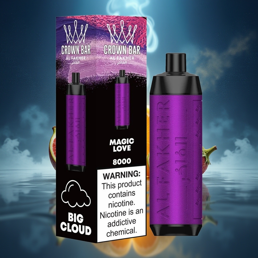 Al Fakher Crown Bar 8000 Cristal Vape Desechable Amor Mágico USB-C 600mAh