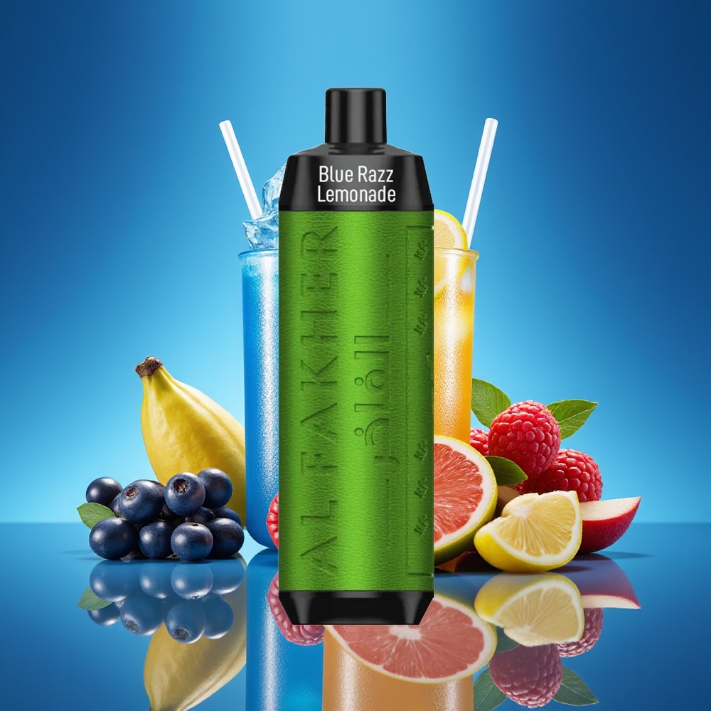 Al Fakher Crown Bar 8000 Cristal Vape Desechable Frambuesa Azul Limonada 18ml USB-C