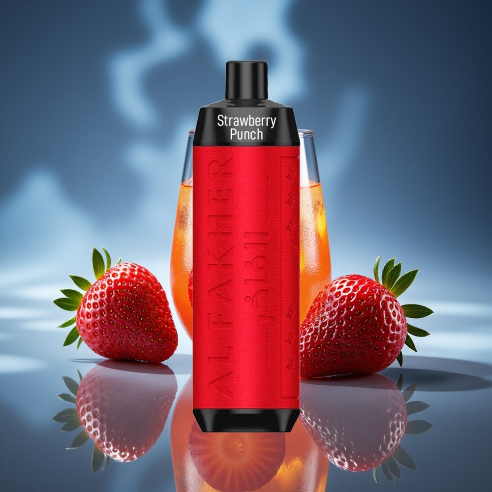 Al Fakher Crown Bar 8000 Cristal Vape Desechable Fresa Punch 18ml 5mg