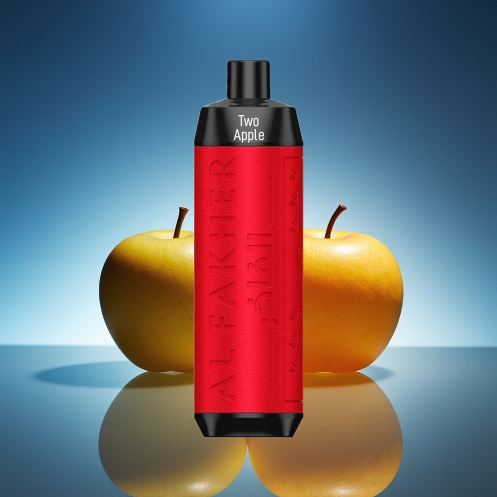 Al Fakher Crown Bar 8000 Dos Manzanas Cristal Carga USB Tipo-C 18ml