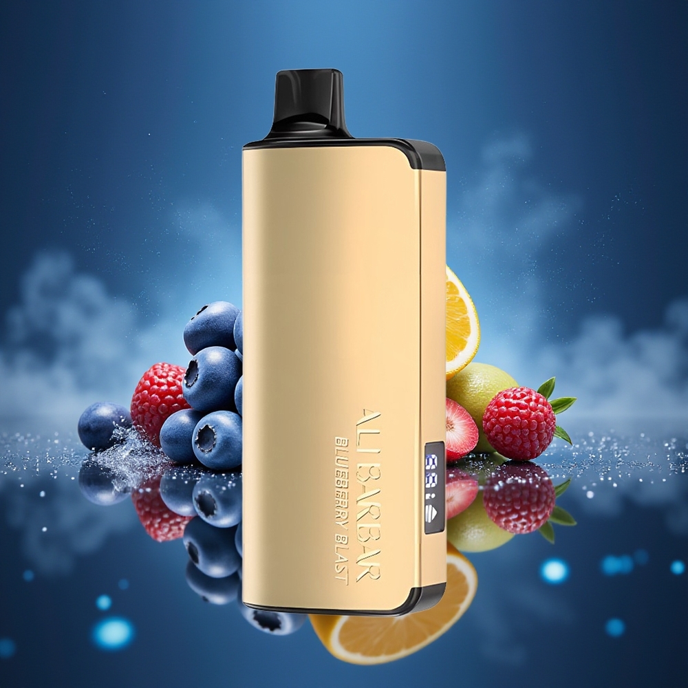 Alibarbar Ingot 9000 Puffs 2350mah LED Zumbido de Arándano