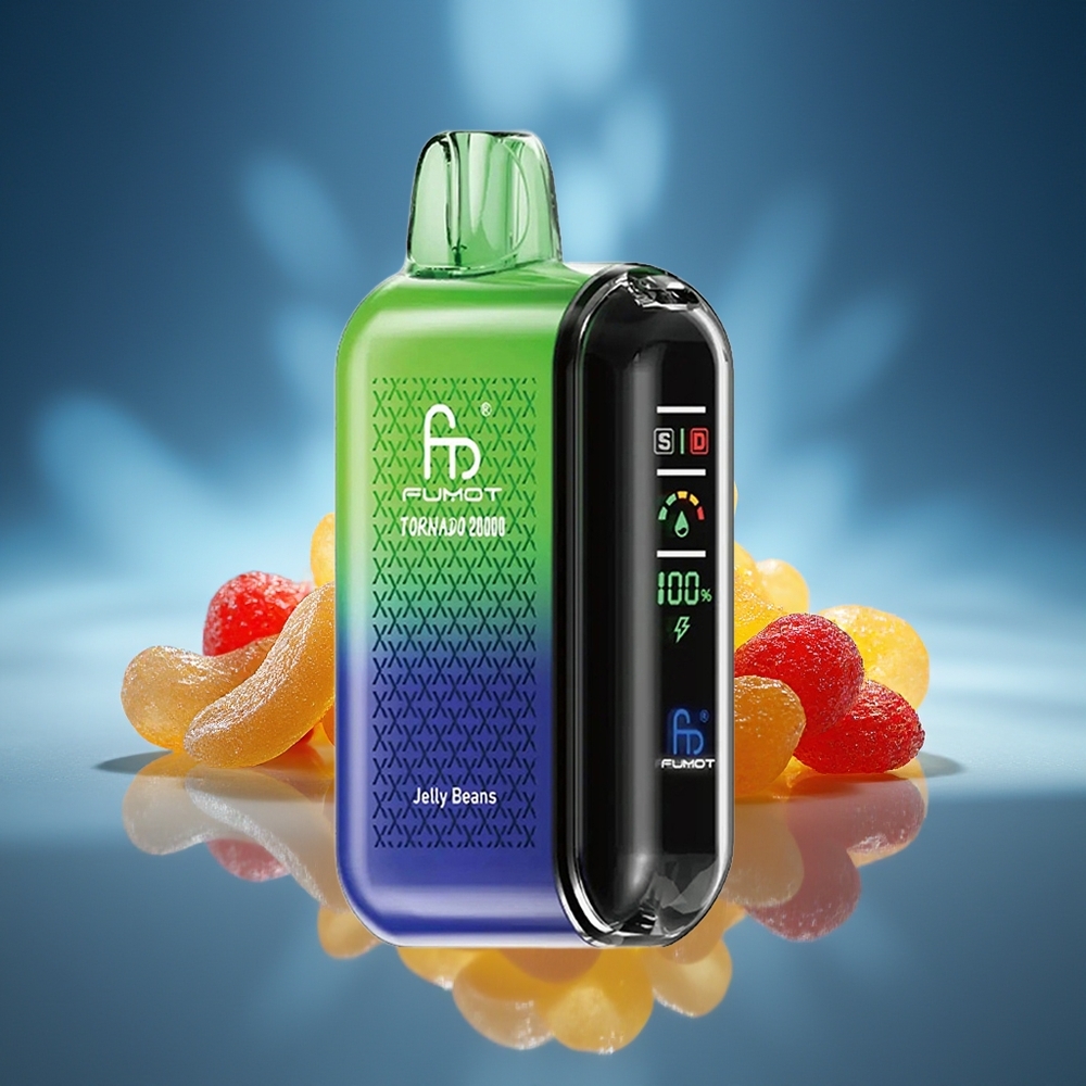 Fumot Tornado 20000 Puffs Jelly Beans Dual Mesh Pantalla Inteligente