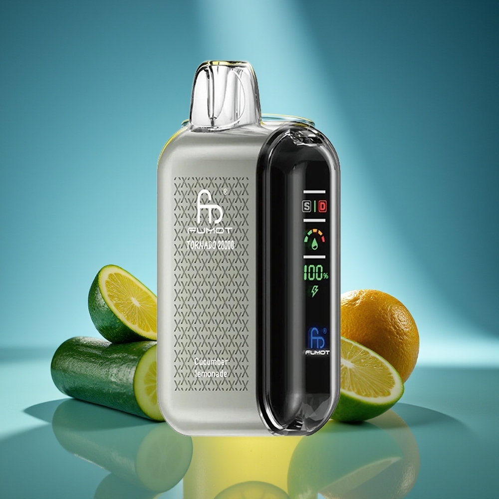 Fumot Tornado 20000 Puffs Pepino Limonada Dual Mesh Coil Smart Display