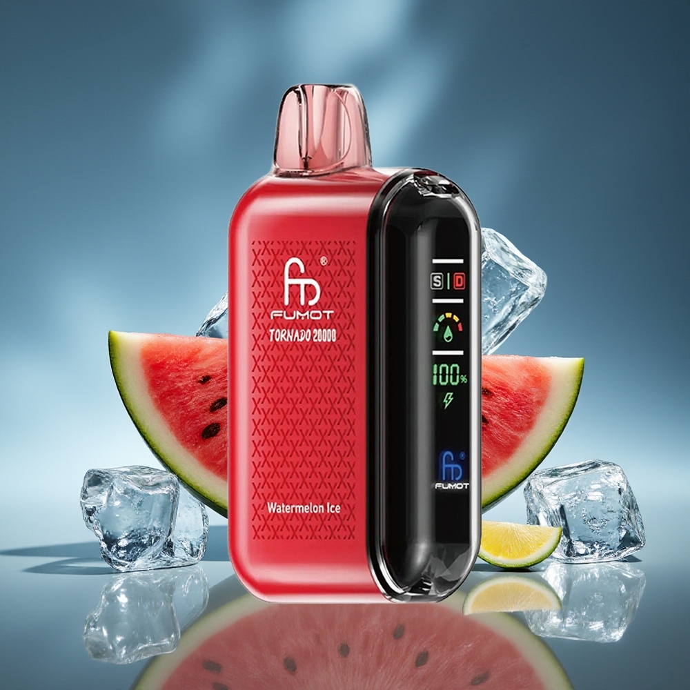 Fumot Tornado 20000 Puffs Sandía Hielo Batería Recargable Control de Flujo de Aire