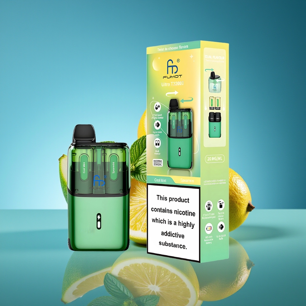 Fumot Ultra T32000 24ml Menta Refrescante - Menta Verde