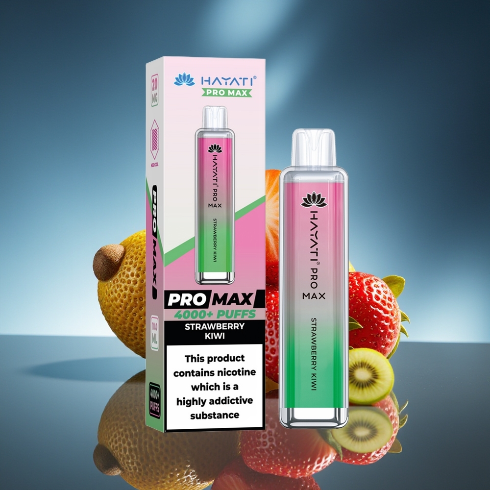 Hayati Pro Max 4000 Puffs Fresa Kiwi Recargable 5% Nicotina