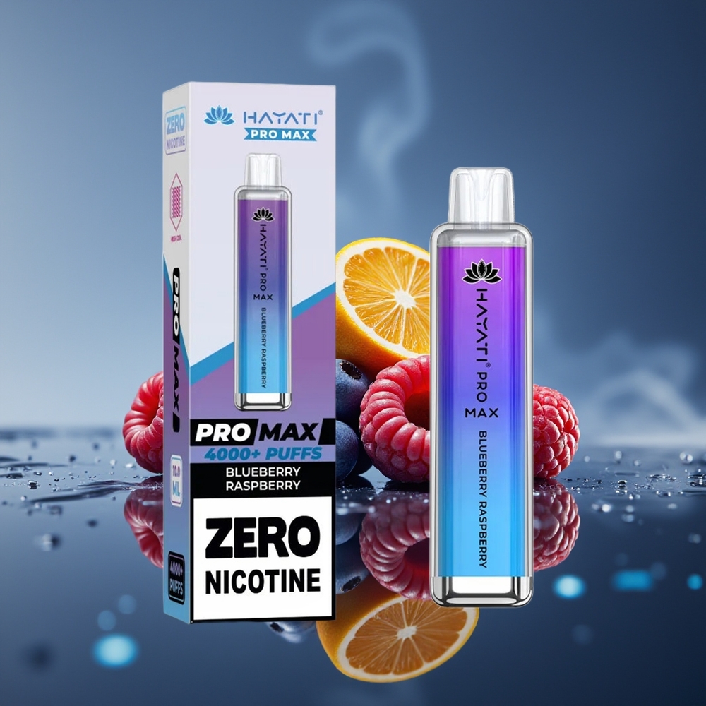 Hayati Pro Max 4000 Puffs Vape Arándano Frambuesa Dual Coil Recargable