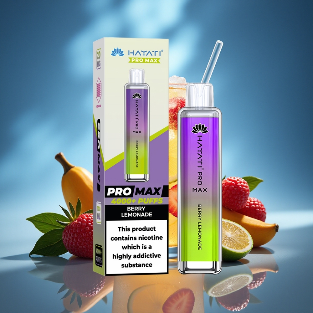 Hayati Pro Max 4000 Puffs Vape Baya Limonada LED Recargable