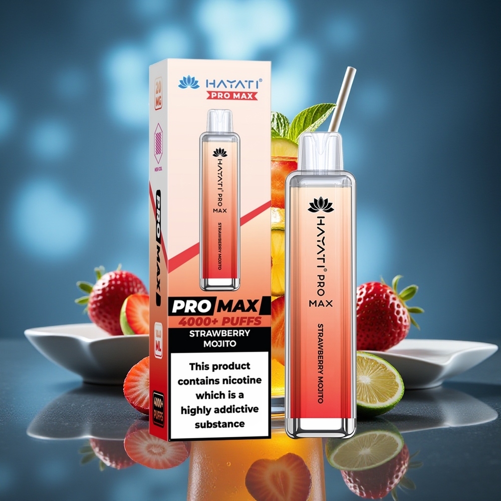 Hayati Pro Max 4000 Puffs Vape Fresa Mojito Recargable 2ml