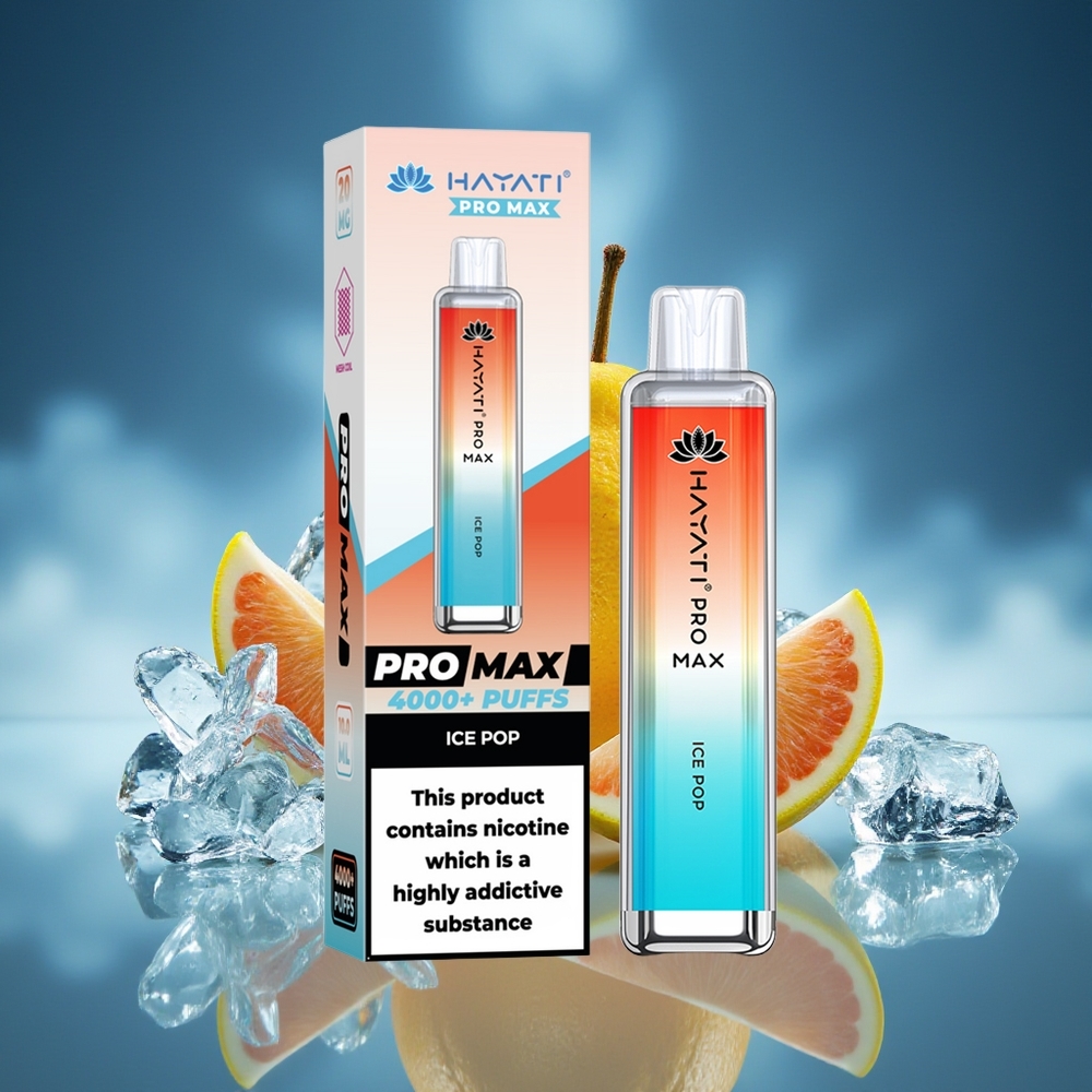 Hayati Pro Max 4000 Puffs Vape Hielo Pop Recargable 5% Nicotina