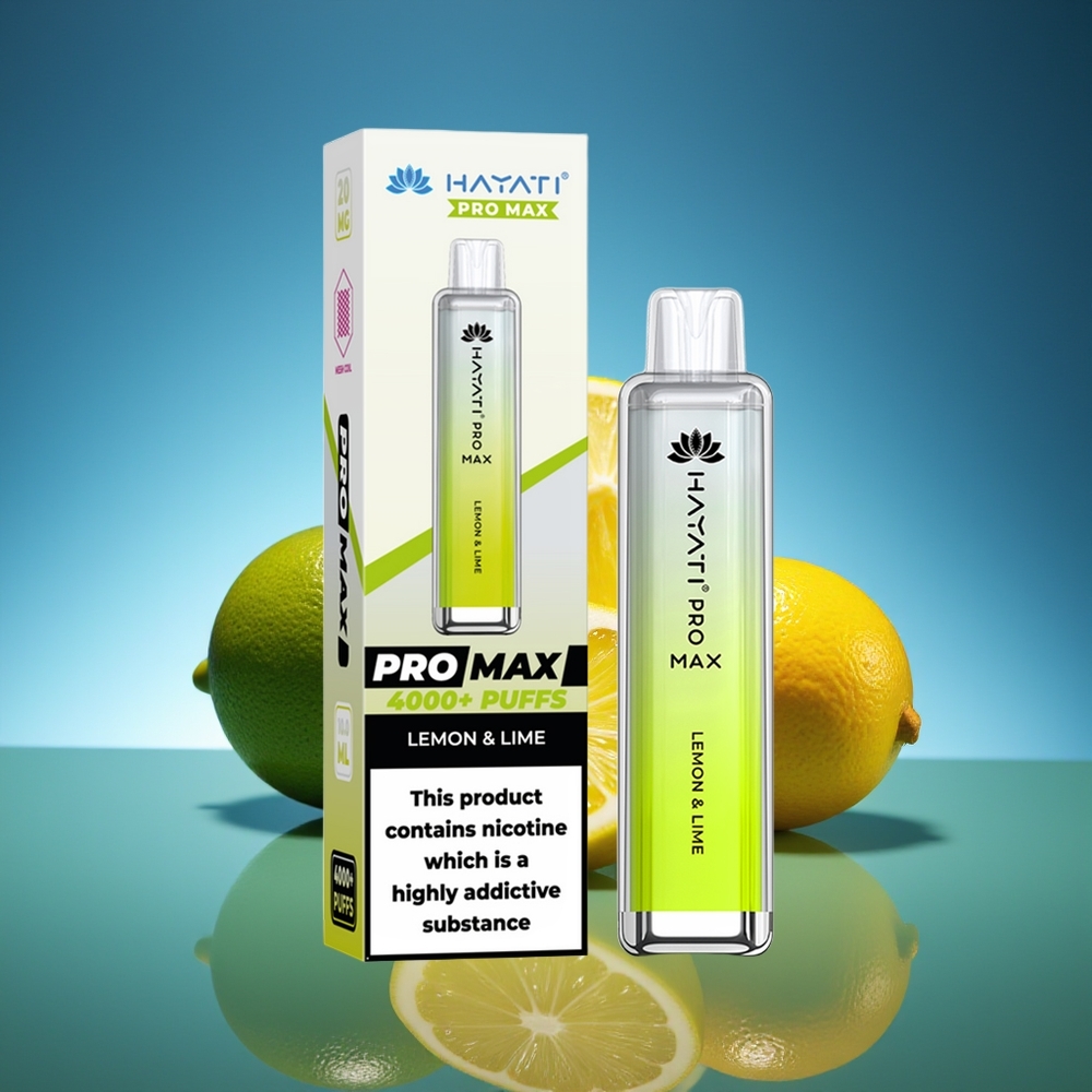 Hayati Pro Max 4000 Puffs Vape Limón & Lima Recargable 1400mAh