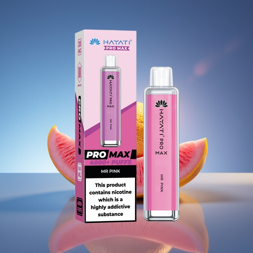 Hayati Pro Max 4000 Puffs Vape Recargable 10ml Señor Rosa
