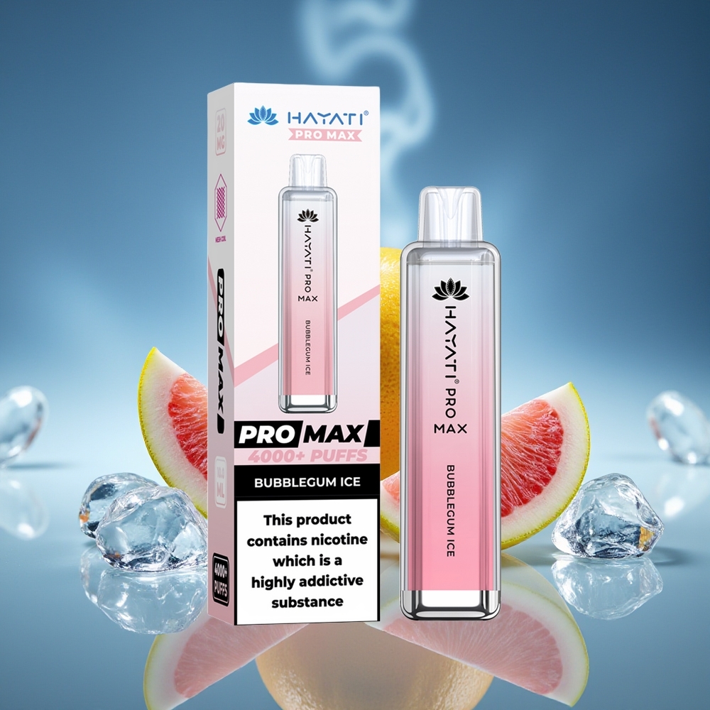 Hayati Pro Max 4000 Puffs Vape Rechargeable Chicle Hielo