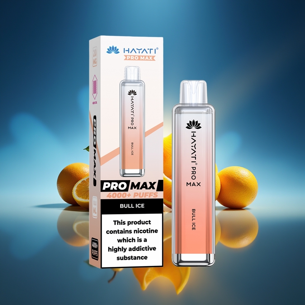 Hayati Pro Max 4000 Puffs Vaporizador Desechable Toro Hielo 2ml 5% Nicotina