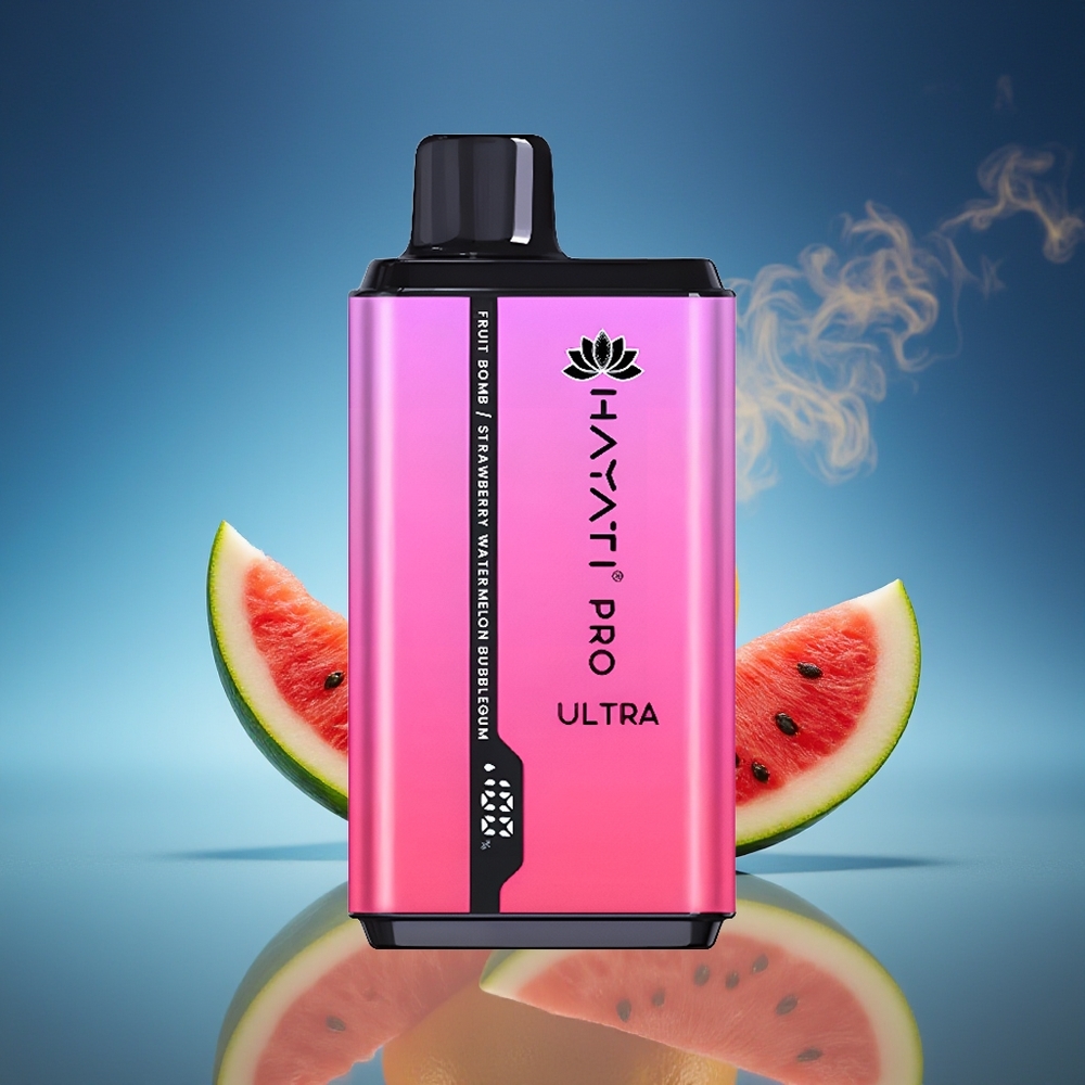 Hayati Pro Ultra 15000 Bocas Fresa Sandía Chicle Doble 12ml