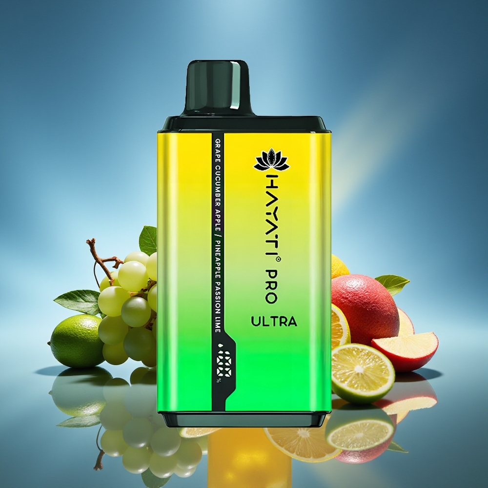 Hayati Pro Ultra 15000 Bocas Uva Pepino Manzana Piña Maracuyá 2 12ml
