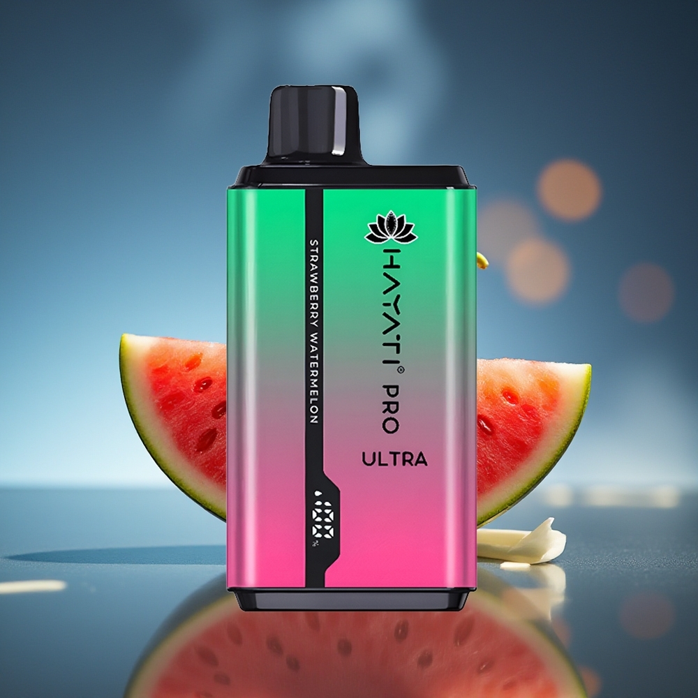 Hayati Pro Ultra 15000 Chupadas Fresa Sandía Doble 12ml