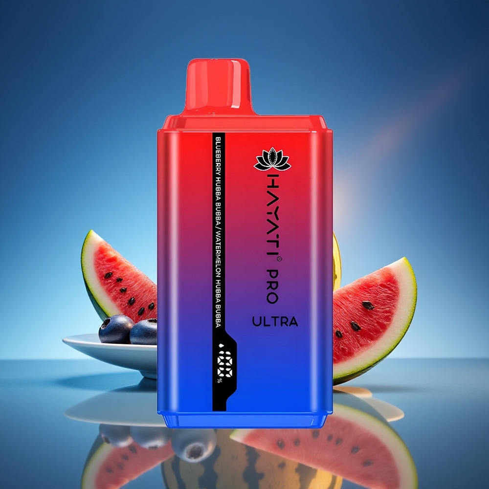 Hayati Pro Ultra 15000 Puffs Arándano Hubba Bubba Sandía Hubba Bubba 24ml 2% Nicotina