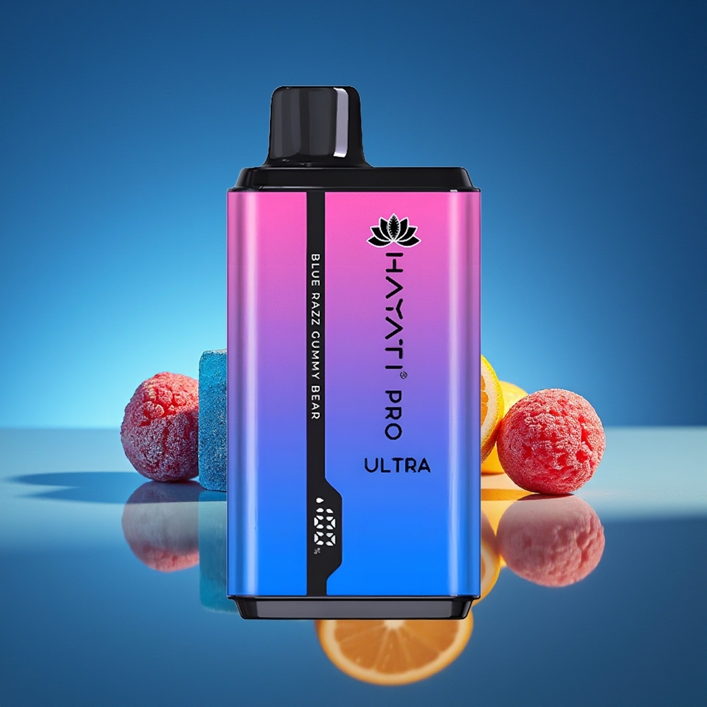Hayati Pro Ultra 15000 Puffs Blue Razz Gummy Bear 2 12ml 2%