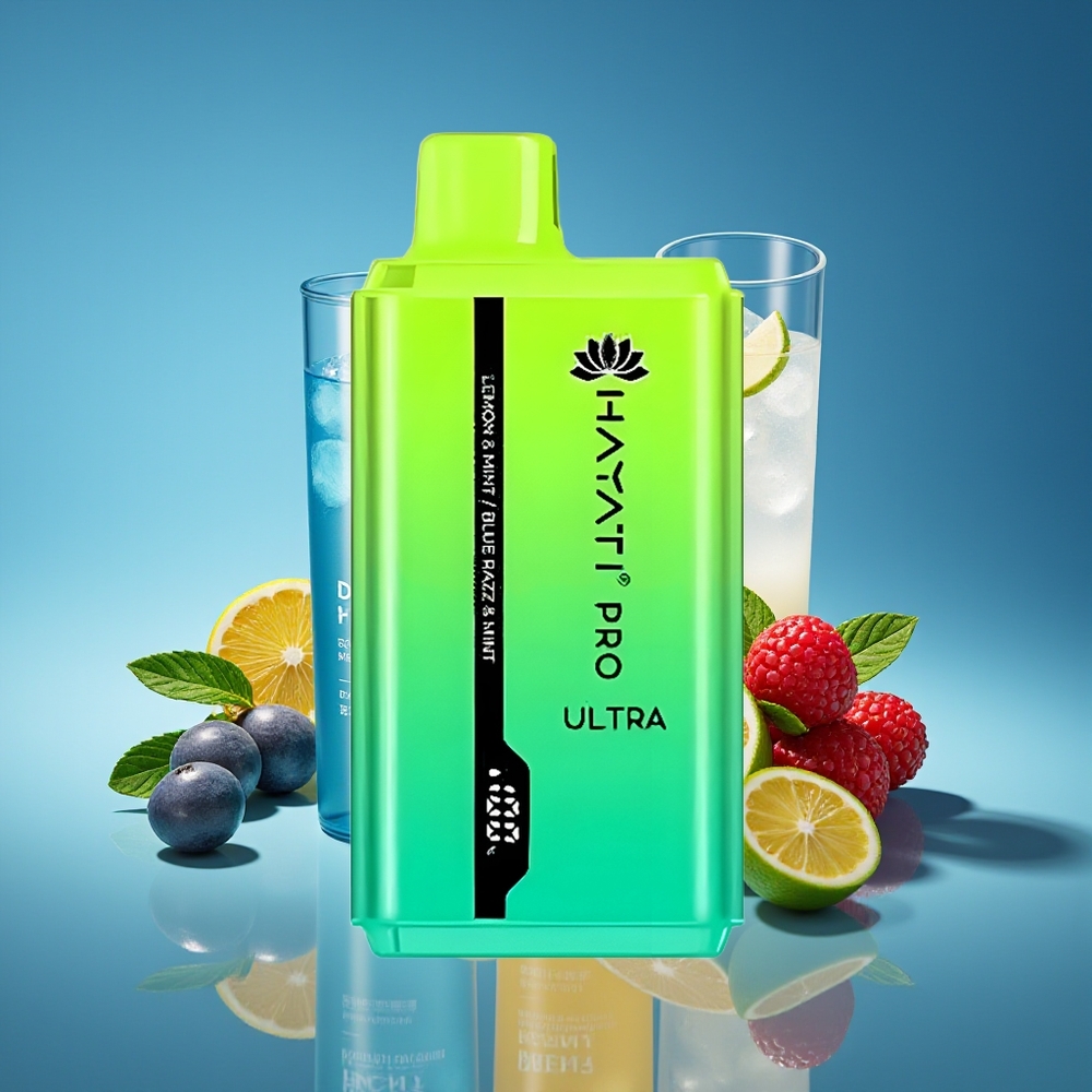 Hayati Pro Ultra 15000 Puffs Limón & Menta Blue Razz & Menta 2 12ml 2%