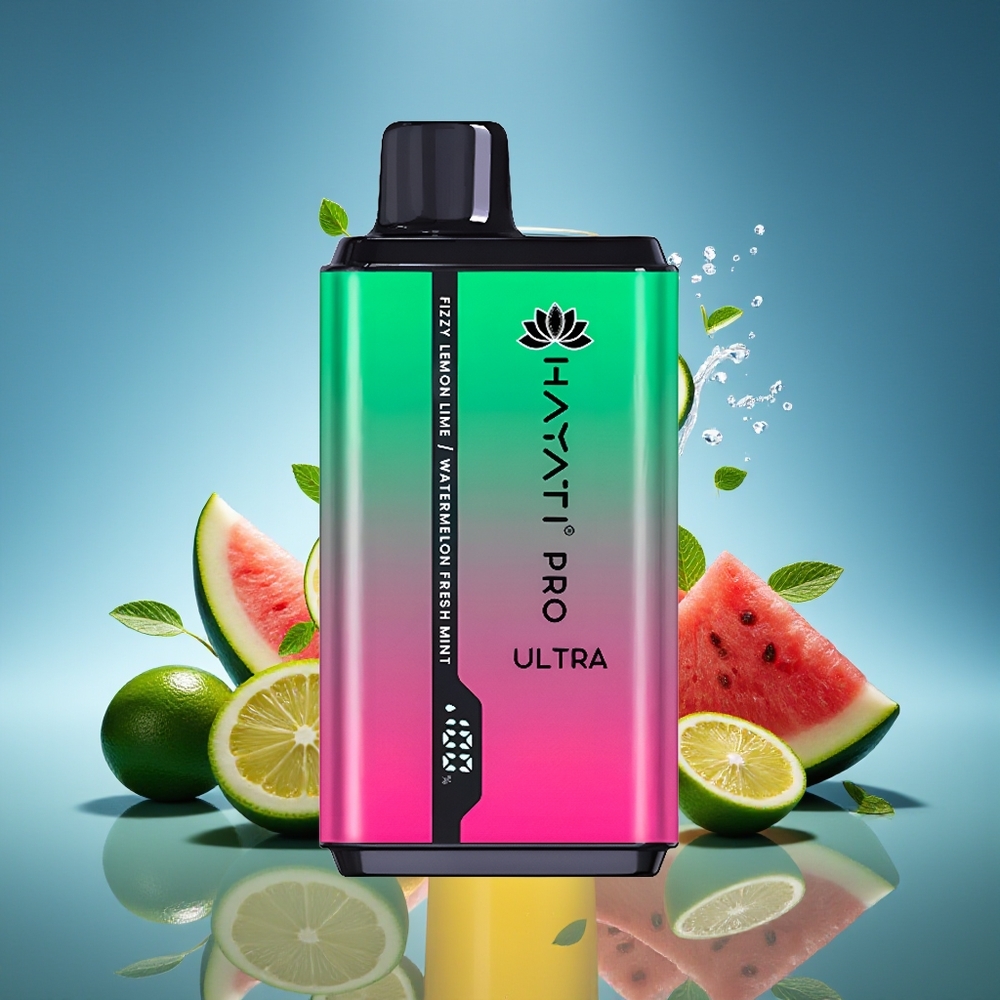 Hayati Pro Ultra 15000 Puffs Limón Refrescante & Sandía Menta Fresca 2 12ml