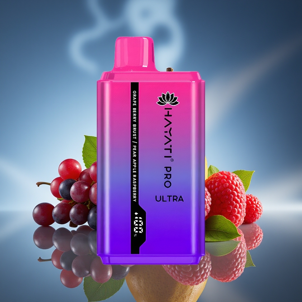 Hayati Pro Ultra 15000 Puffs Uva Baya Pera Manzana Frambuesa 850mAh