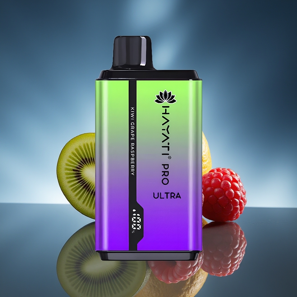 Hayati Pro Ultra 15000 Puffs Vape Kiwi Uva Frambuesa 2 12ml 2%
