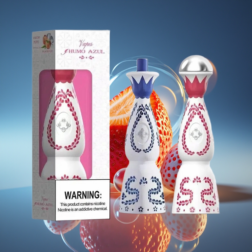 HUMO Azul 15000 Puffs Fresa Chicle Recargable USB-C