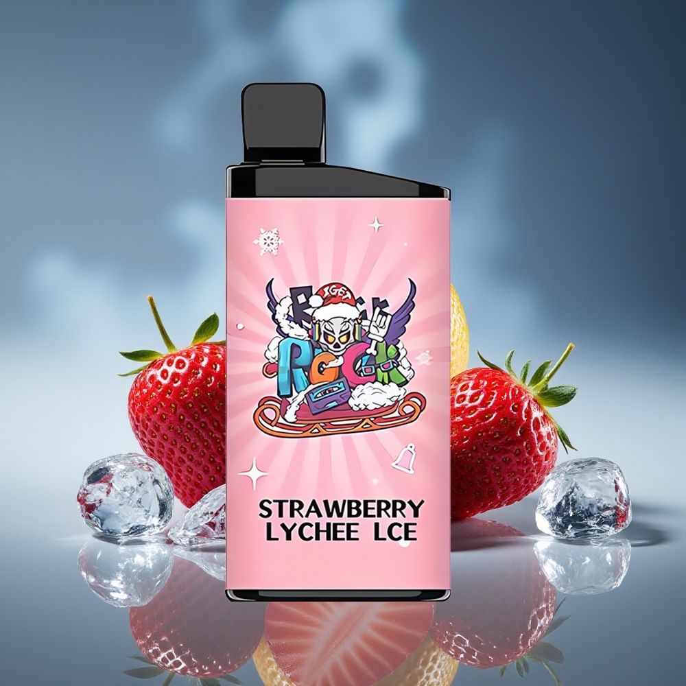 IGET Bar 3500 Puffs Vape Desechable Fresa Lichi Hielo 1.2 Ohm Mesh Coil 1400 mAh