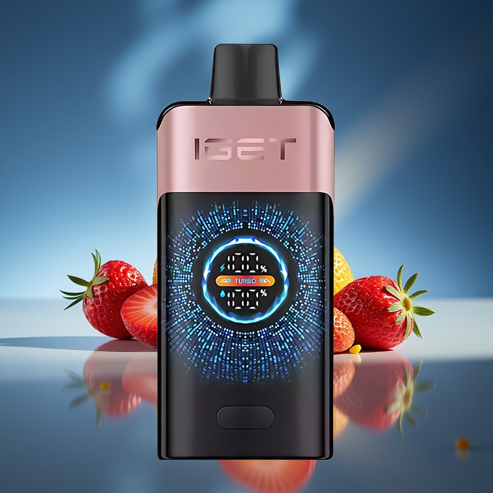 IGET ONE 12000 Puffs Chupa Chups Fresa Pantalla Grande y Batería 2700 mAh