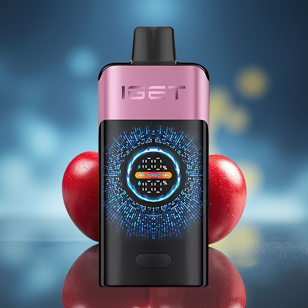 IGET ONE 12000 Puffs Monstruo Cereza Vape Desechable Pantalla Grande y Batería 2700 mAh
