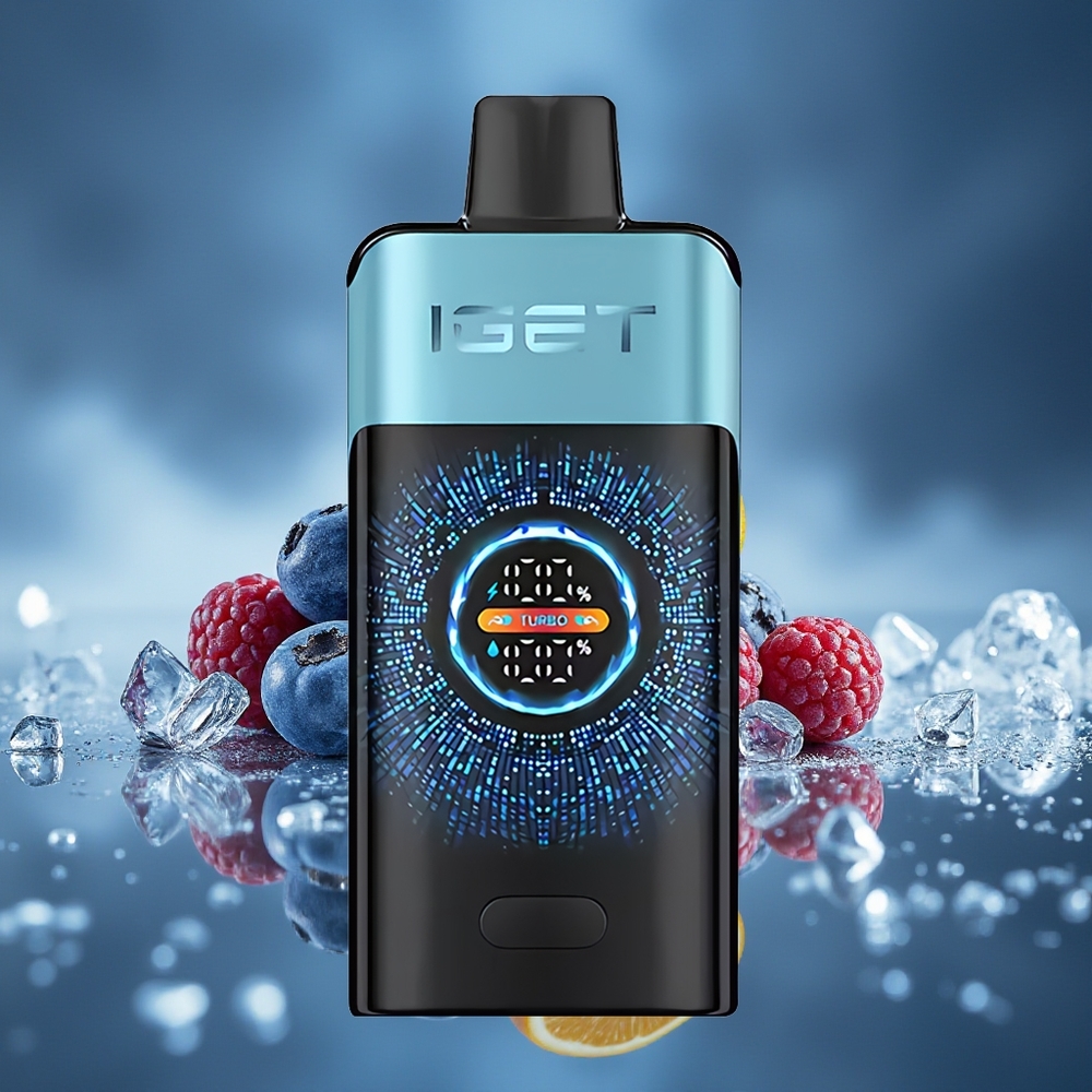 IGET ONE 12000 Puffs Vape Desechable Arándano Helado Pantalla Grande Curva y Batería 2700 mAh