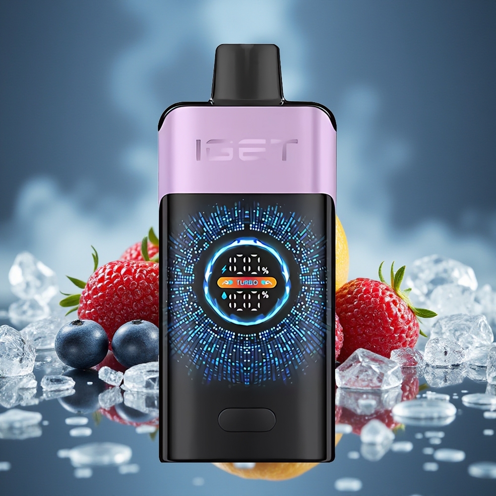 IGET ONE 12000 Puffs Vape Desechable Bayas Mixtas Helado Pantalla Curva Grande y Batería 2700 mAh