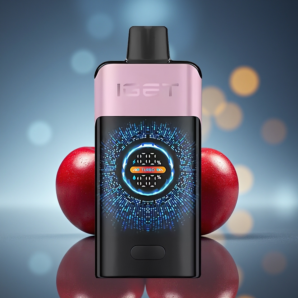 IGET ONE 12000 Puffs Vape Desechable Cereza Granada Pantalla Grande Curva 2700 mAh