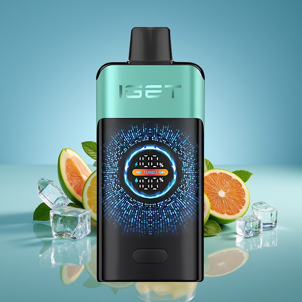 IGET ONE 12000 Puffs Vape Dispositivo Montaña Primavera Menta Helada Pantalla Curva Grande 2700 mAh