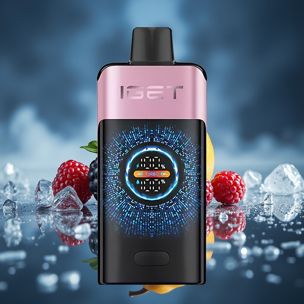 IGET ONE 12000 Puffs Vape Mora Helada Pantalla Grande Curva y Batería 2700 mAh