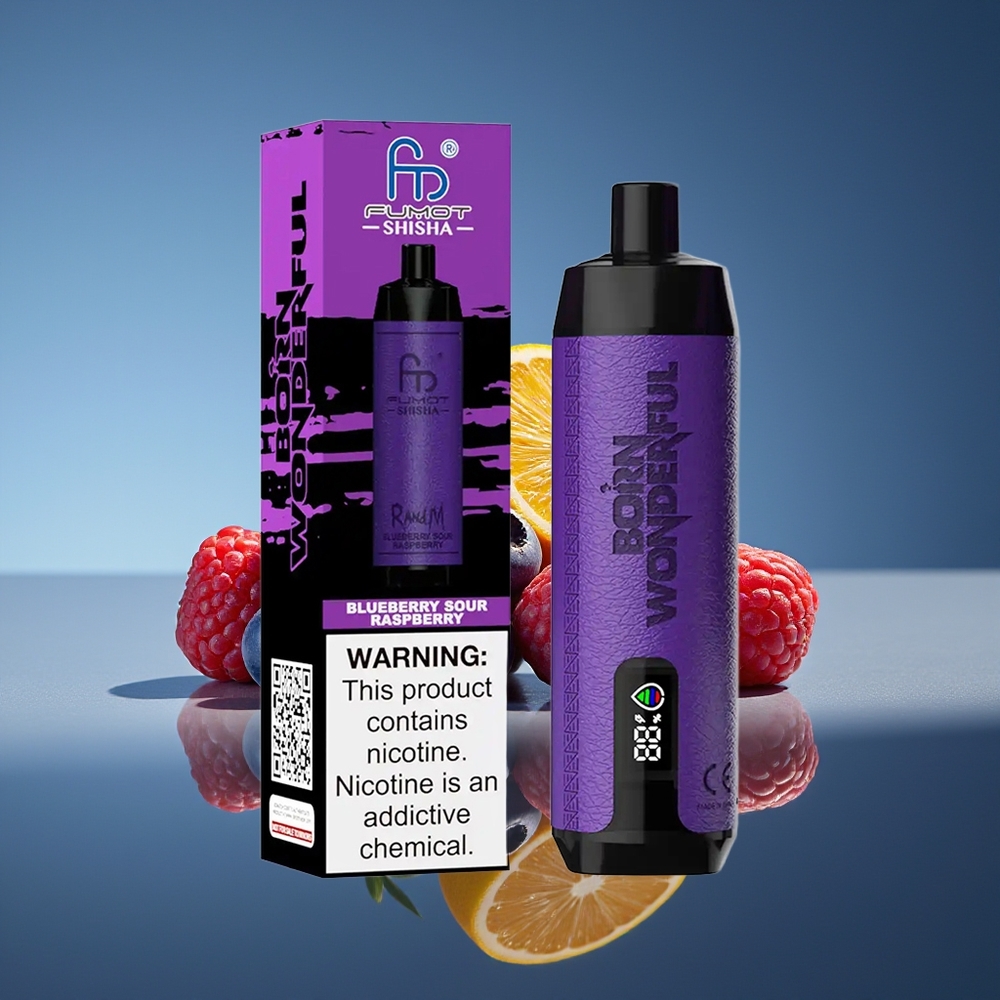 RandM Fumot Shisha 10000 Puffs 18ml Arándano Agrio Frambuesa Tipo-C