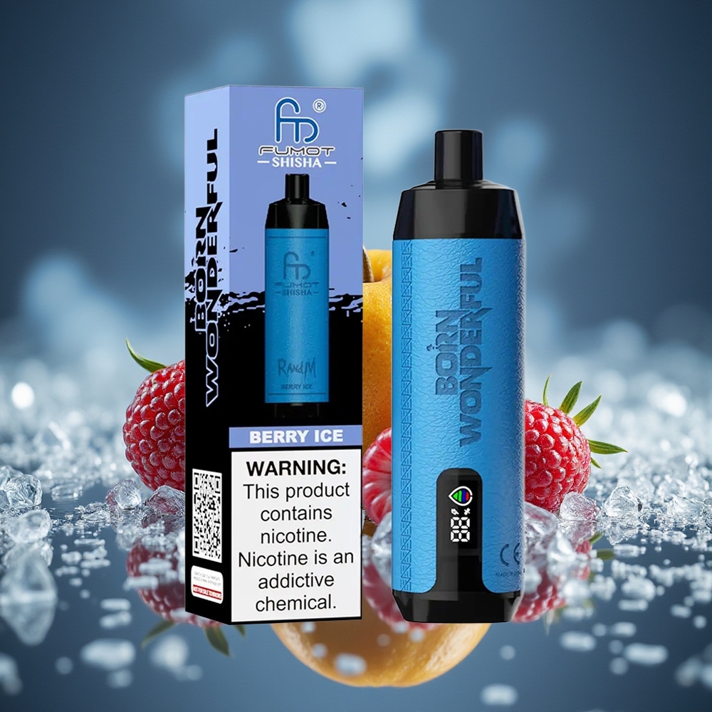 RandM Fumot Shisha 10000 Puffs 18ml Baya Hielo