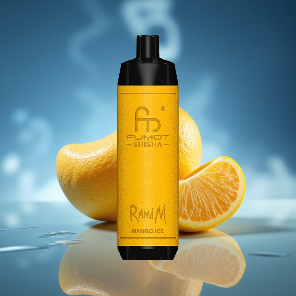 RandM Fumot Shisha 10000 Puffs Mango Hielo Tipo-C 0.6ohm