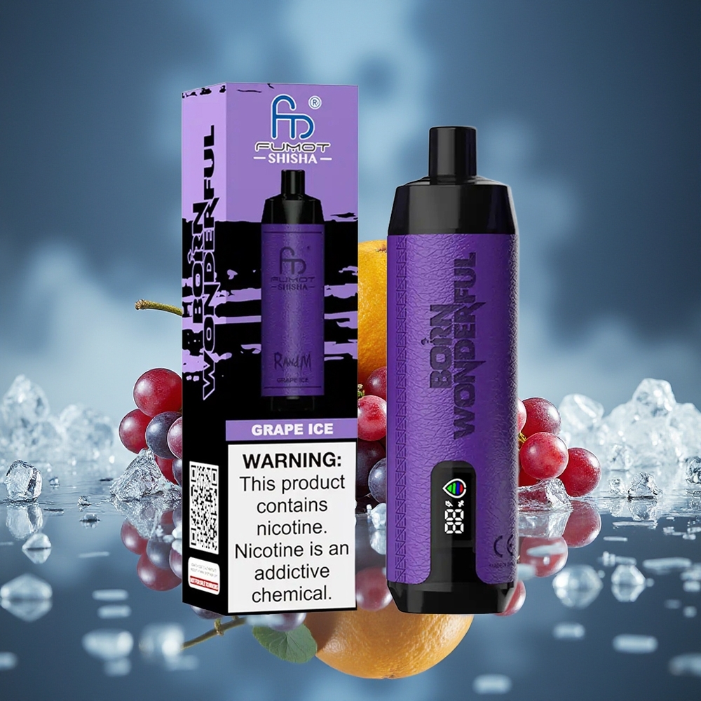 RandM Fumot Shisha 10000 Puffs Uva Hielo Tipo-C 0.5% Nicotina